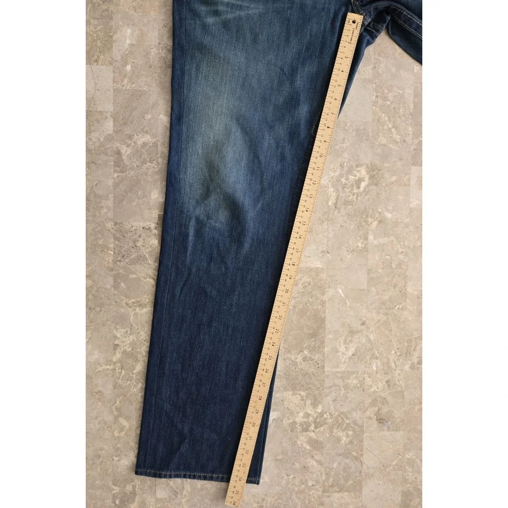 True Religion Billy QT Jeans Men's 40x34 Blue Yellow Contrast Stitch Made in USA